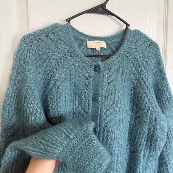 Sèzane Alma Cardigan in Peacock Blue - Picture 6 of 8